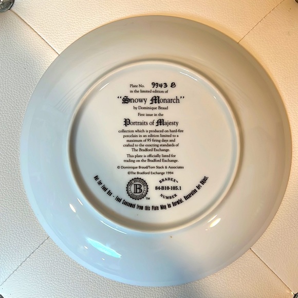 BRADFORD EXCHANGE. Snowy Monarch. PORTRAITS of MAJESTY. By Dominique Braud. - Picture 2 of 8